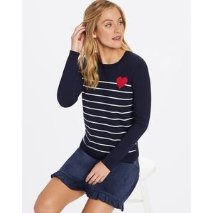 Draper James | Heart Striped Sweater Size XXL